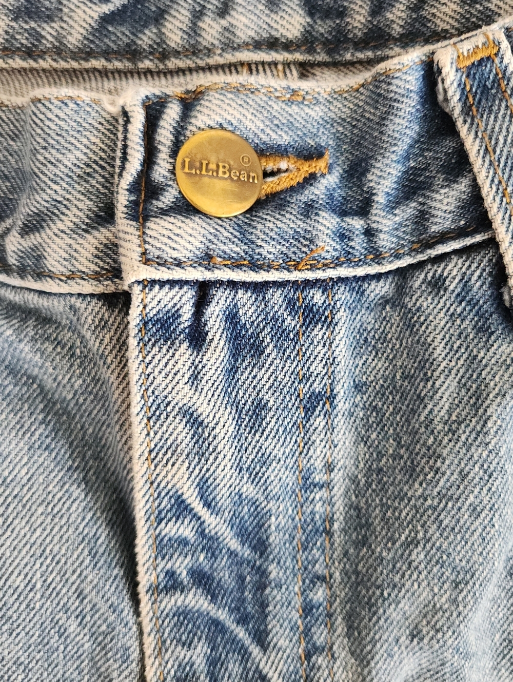L.L. Bean Light Blue Frayed Hem Denim Shorts - Picture 10 of 11